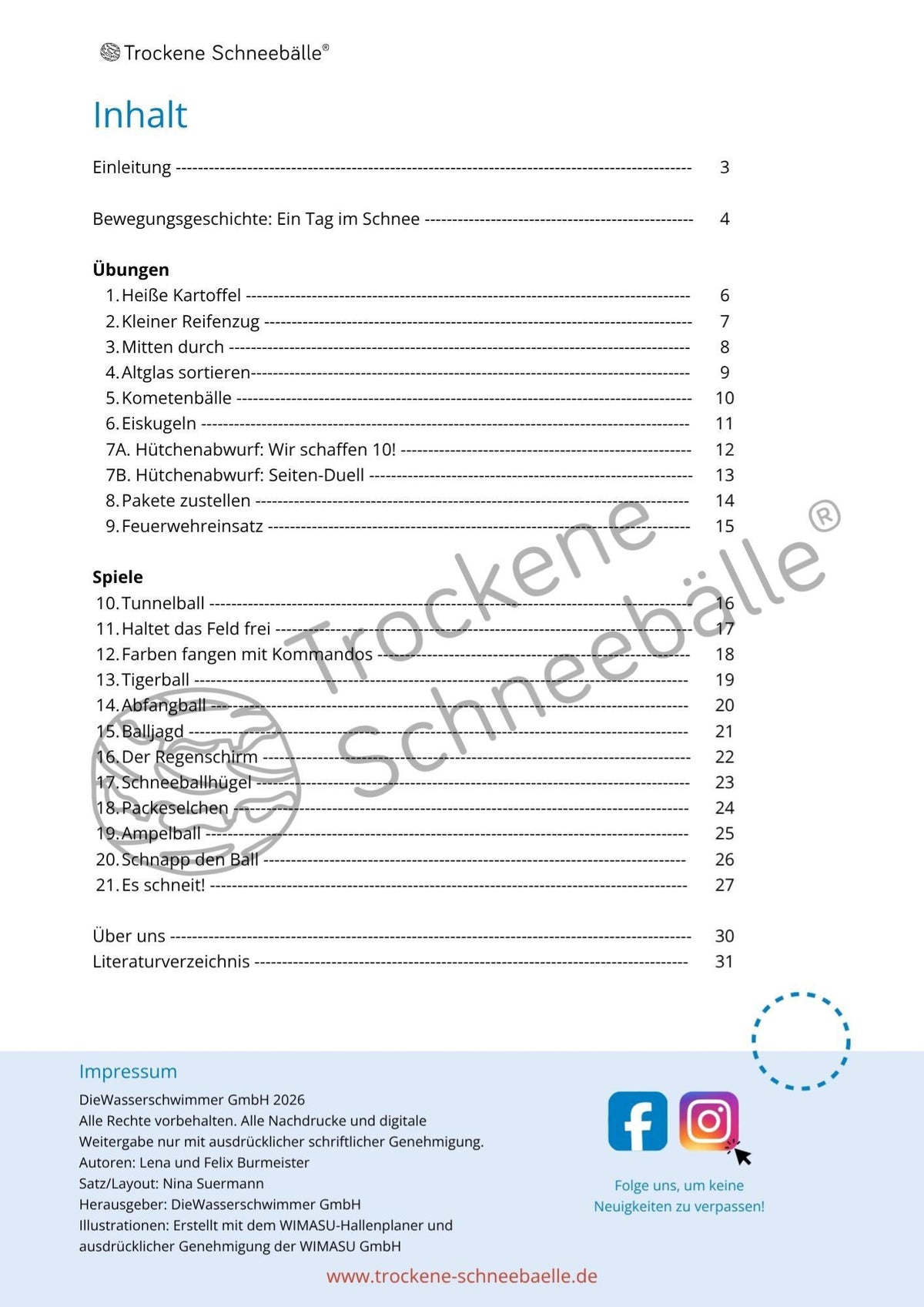 Spielesammlung "Kita und Verein" (3-6 Jahre)